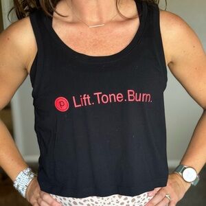 Lift tone burn pure barre crop tank